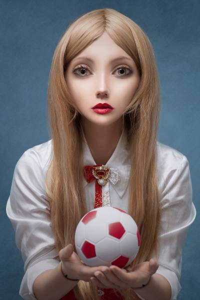 Photograph Quality Pixels Football Doll Team Poland on One Eyeland
